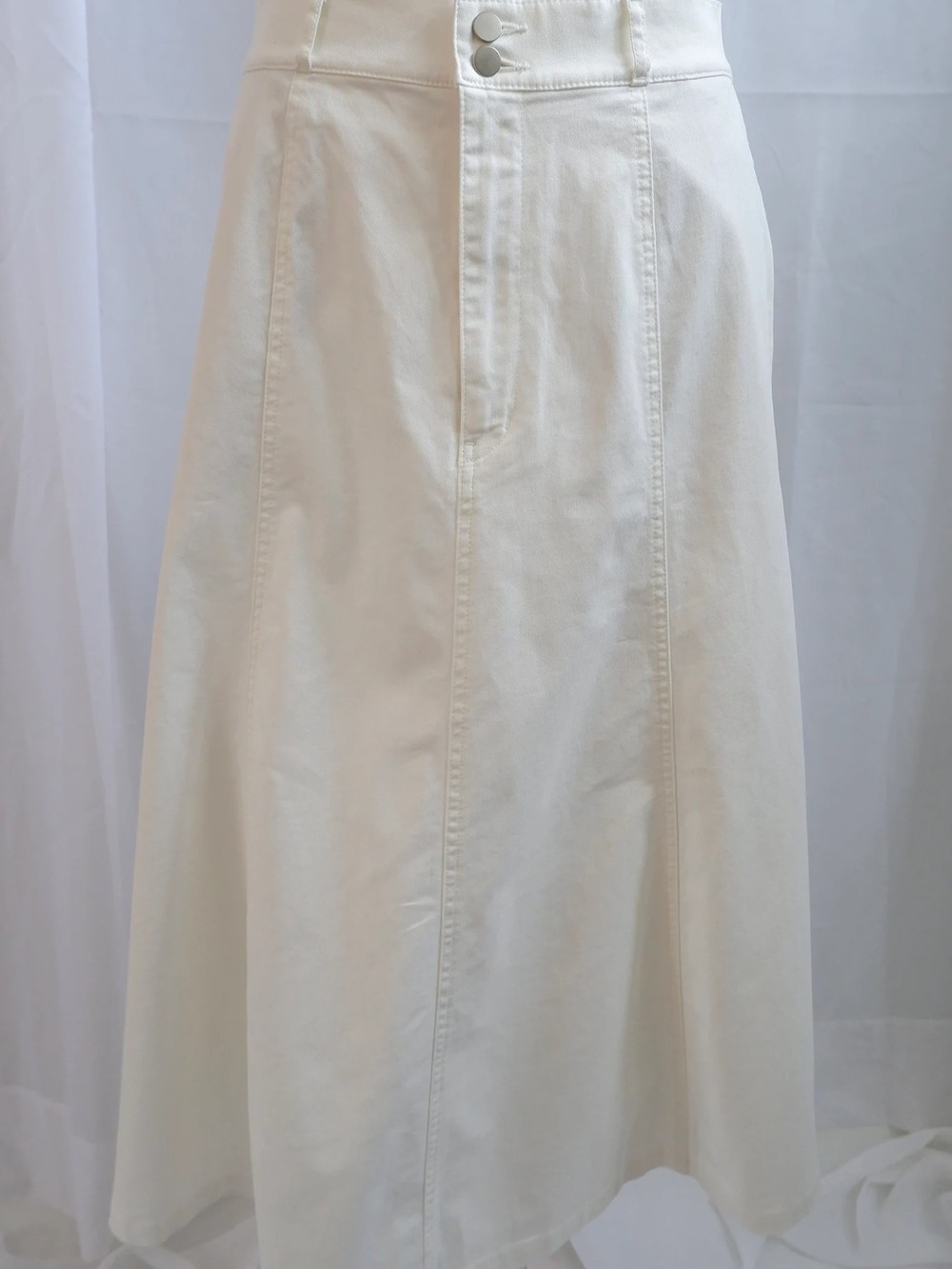 Uniqlo Cotton A-Line Mermaid Skirt with Front Buttons